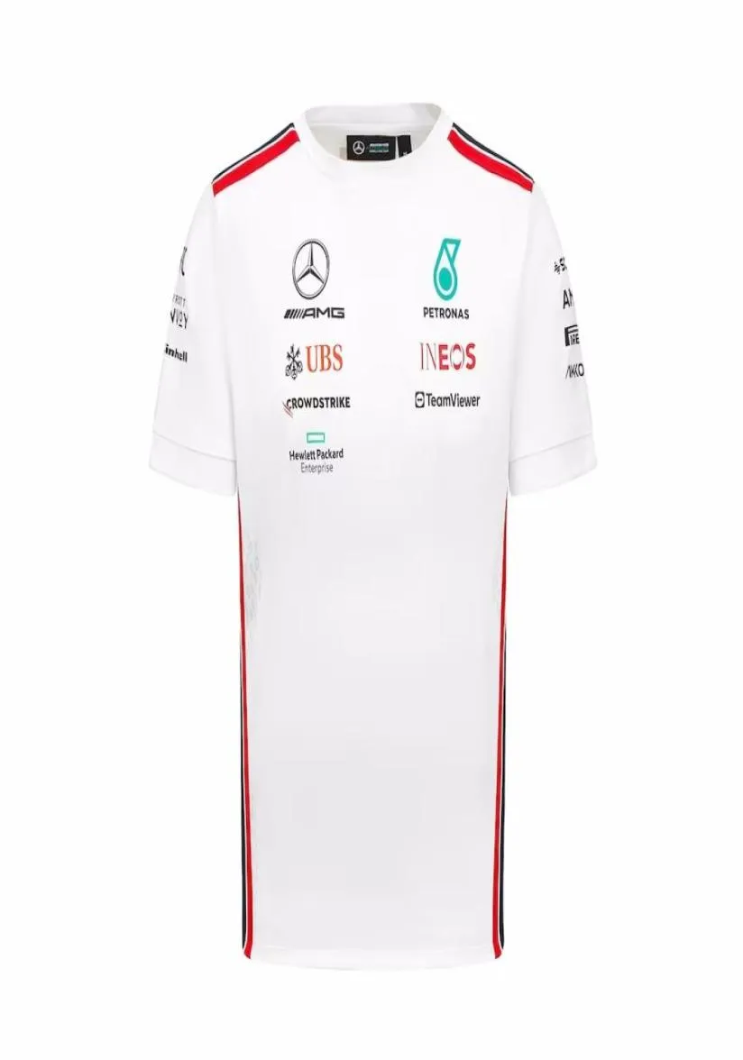 Мужские спортивные костюмы Amg Petronas 2023 Team Driver Thirt White012345675860645 BL24