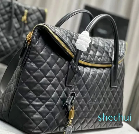 Tote acolchoado bolsa de designer mulher viagem grande luxo de couro compras cruz corpo alça superior tronco embreagem bagagem satchel ombro homens duffle sacos