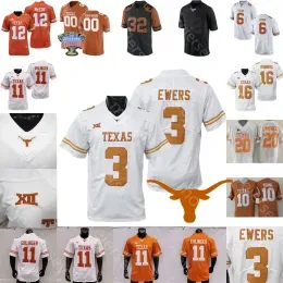 Texas Longhorns Football Jersey NCAA College Quinn Ewers Vince Young Bijan Robinson Arch Manning Sanders Sorrell Jamison Overshown Brooks Jo