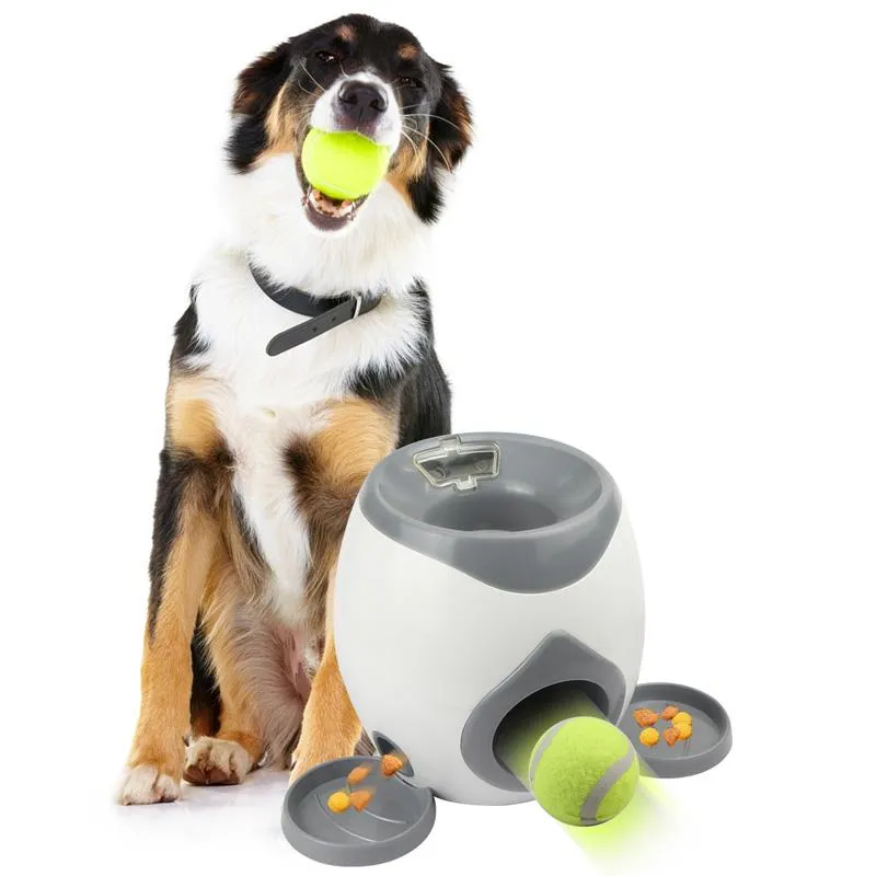 おもちゃ2022インタラクティブなペットボールランチャードッグフードディスカーペットテニスボールドッグ犬のためのもの