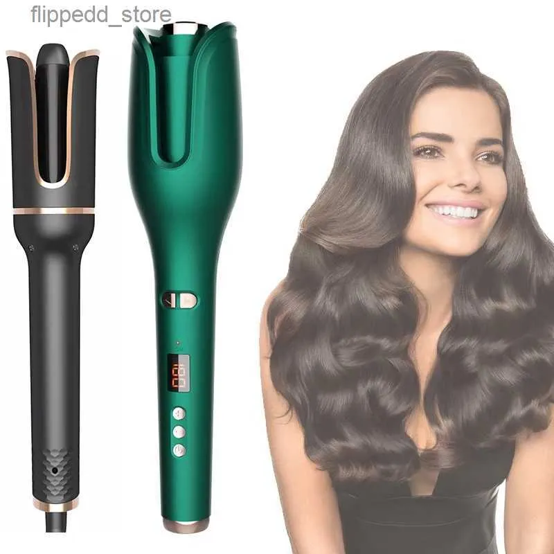 Ferri arricciacapelli Bigodino multiautomatico Ferro arricciacapelli LCD Ceramica rotante per capelli Waver Magic Curling Wand Irons Strumenti per lo styling dei capelli Q231128