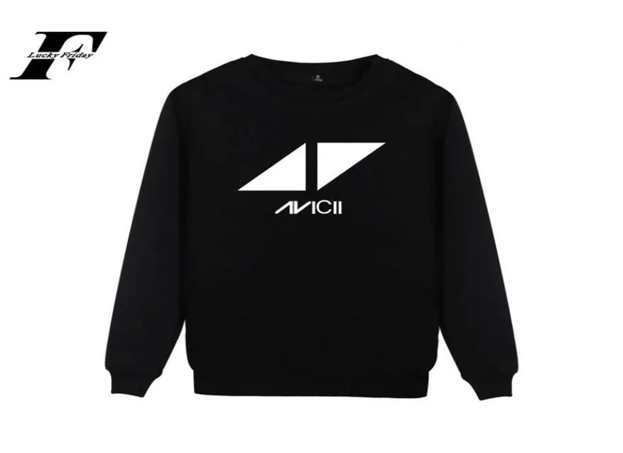 DJ Avicii Streetwear Hoodies Oneneck Men Pint Capless Moletom 2017 Homens Mulheres Hoodies Mulheres Roupas Masculinas Plus Size302q2385072