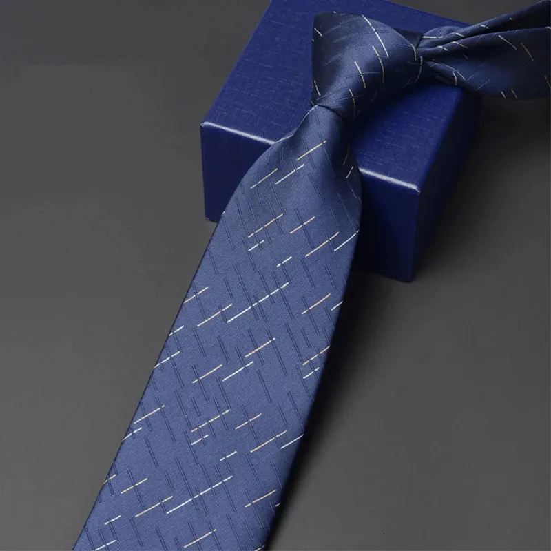 Neck Ties High Quality 8CM Wide Tie For Men Business Work Necktie Men's Fashion Casual Blue Ties Male Formal Dress Shirt Neck Tie 231128