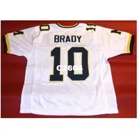 2604 #10 TOM BRADY CUSTOM MICHIGAN WOERINES RETRO College Jersey size s-4XL or custom any name or number jersey1493