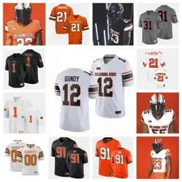 Oklahoma State Cowboys Football Jersey 77 Noah McKinney 96 Kody Walterscheid 11 Tabry Shettron 23 Kenneth Harris 14 Nick Session 94 Anthony Goodlow 20 Sesi Vailahi