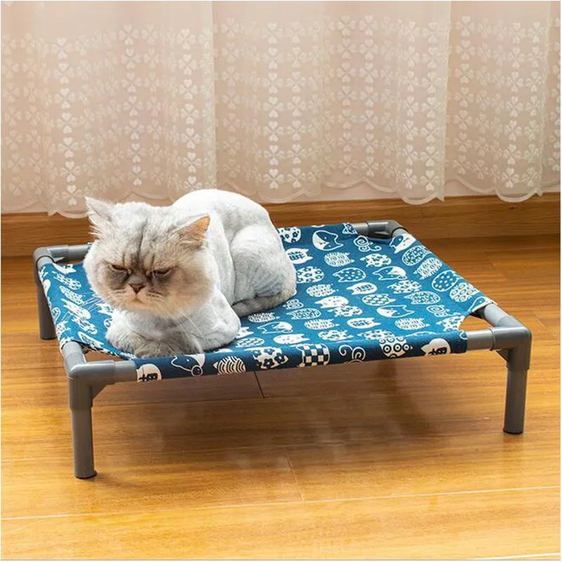 マットペットベッドキャットハンモックフォーコーナー夏の通気性分離可能なキティの上げベッド洗えるペットハンギングベッド