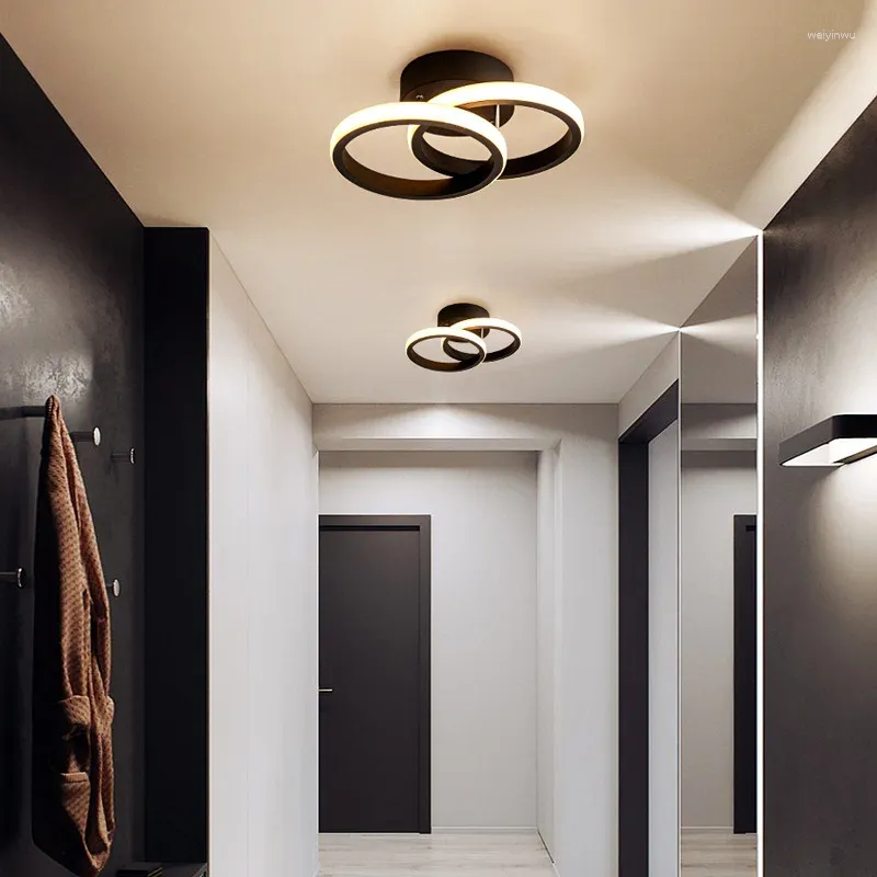 Luzes de teto modernas e simples led varanda corredor corredor entrada porta luz ferro arte vestiário pequeno lb100606