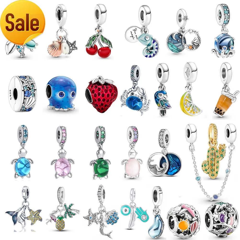 Glow In The Dark Beads 925 Sterling Silver Rainbow Owl Turtle Seashell Firefly Cat Animal Beach Charms Bead Dangle Charm For Charm Bracelet Birthday Jewelry Gift For Women Charms For Pandora Bracelets