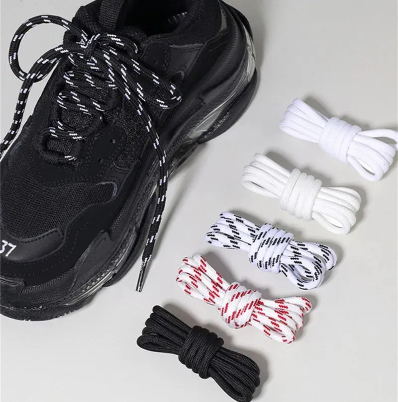 Canvas Dot Circle Shoelaces For Daddy Shoes Black/White 2024