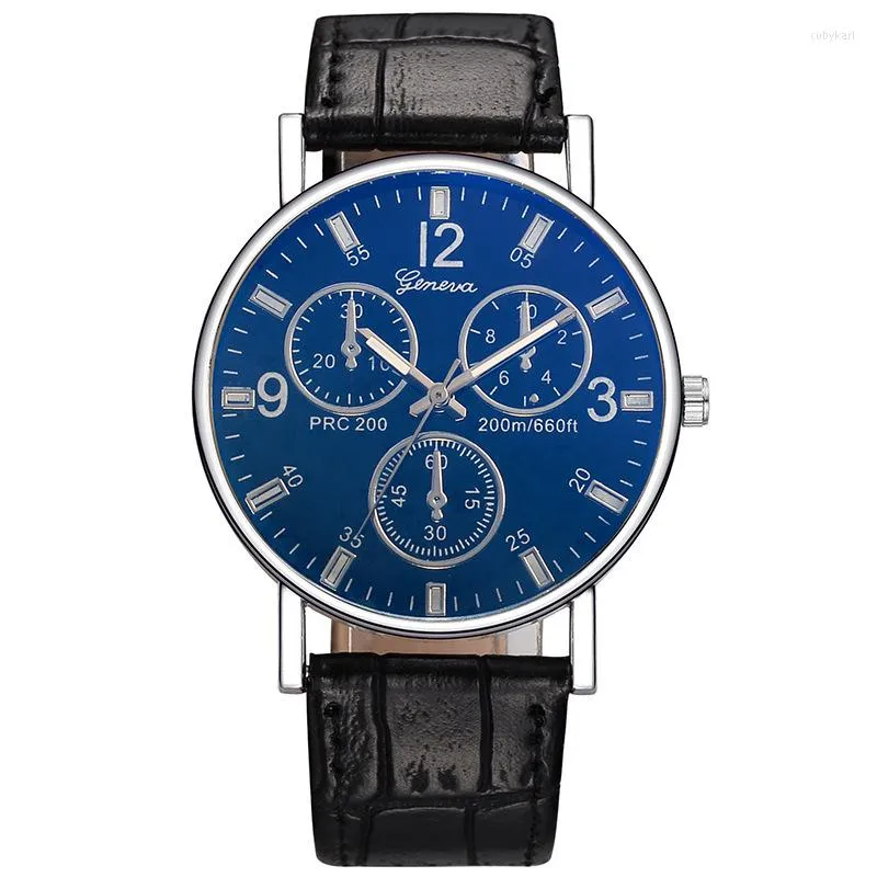 Polshorloges Blue Light Watch Neutral Women Fashion Men's Real Belt Quartz Gift