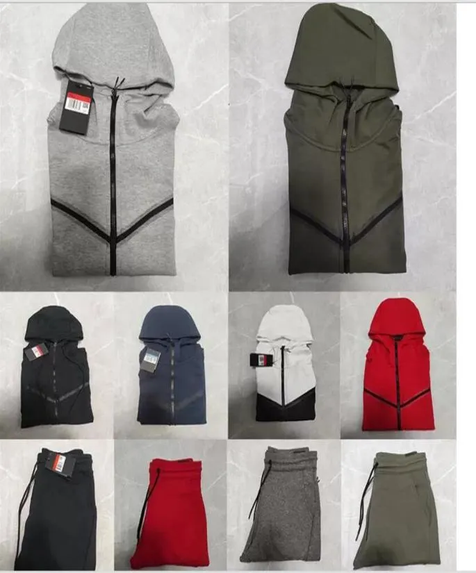 2022 Tech Fleece 고품질 남성 바지 트랙 슈트 기술 스포츠 후드 재킷 공간면 바지 남자 트랙 슈트 바닥 남자 Jo5038827