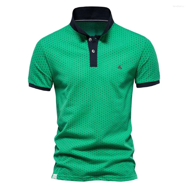 Polos pour hommes Polo T-shirt mode à manches courtes à pois hauts de luxe vêtements de créateurs marques vêtements d'été