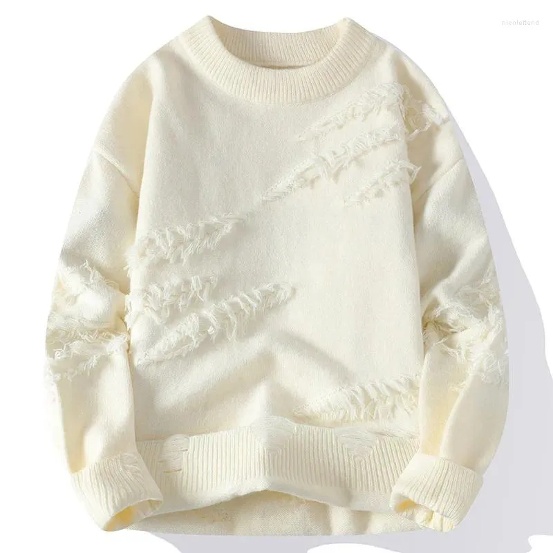 Мужские свитера 2023, зимний толстый теплый кашемировый свитер, мужской рождественский джемпер Haruku, мужской пуловер