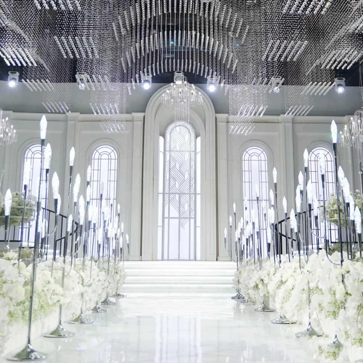 5 stks/set) bruiloft evenement podium decoratie led verlichte loopbrug pijler crystal display voetstuk stand voor huwelijk engagement Licht 1031