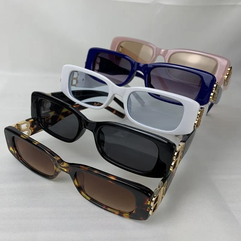 designer sunglasses for women Fashion Small Rectangle Bb Logo Women Men 2023 Brand Design Ladies Skinny Outdoor Shopping Shade Retro