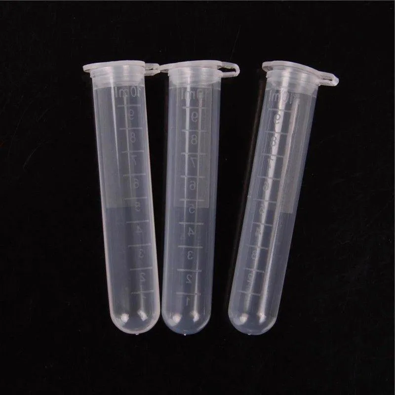 Tubos de centrífuga, tubos de centrífuga Mirco de polipropileno de 10ml com tampa de encaixe para recipiente de armazenamento de amostras de laboratório, sem vazamento Jkobh