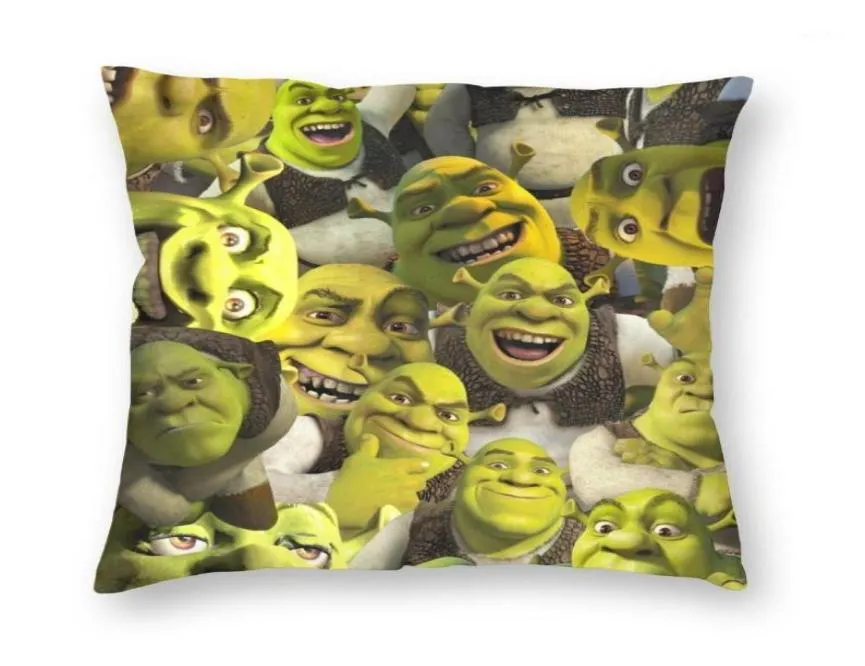 KussenDecoratief Kussen Shrek Collage Kussensloop Bedrukt Stof Kussenhoes Decoraties Sierhoes Slaapkamer Rits 4545cm9472251