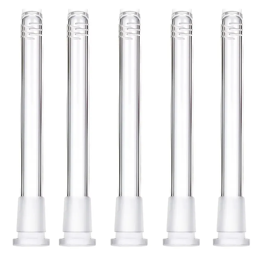 Tubo de downstems de vidro de 10 cm para 14 mm de vidro de espessura de vidro de vidro de vidro para baixo para tubos de fumar bongs vidro para baixo difusor/redutor do caule