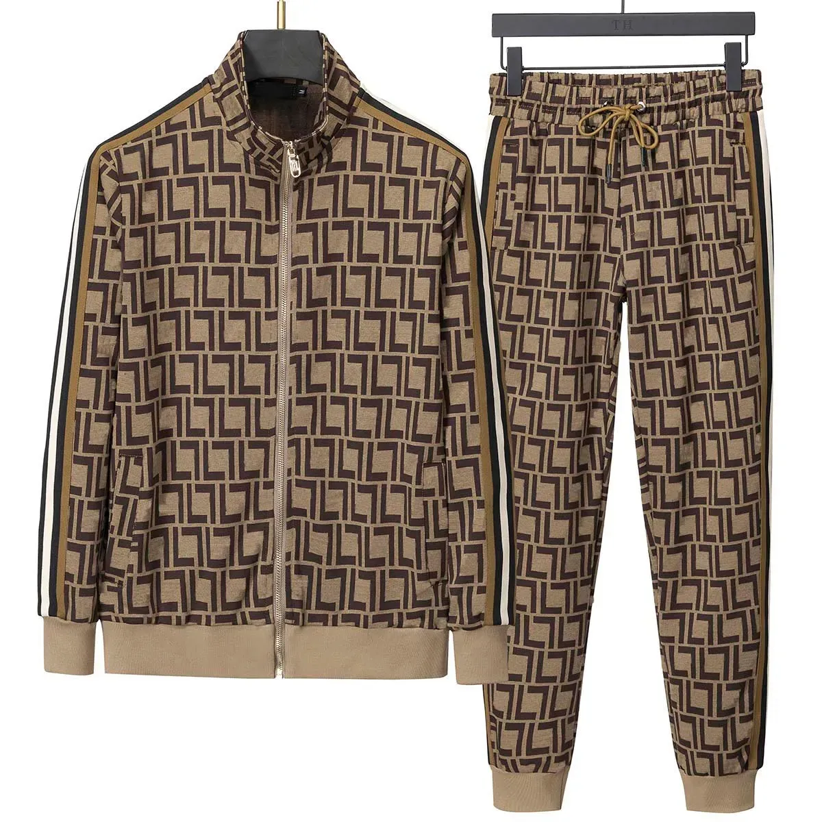 Breathable Designer Tracksuit Set For Men And Women Gold T Shirt