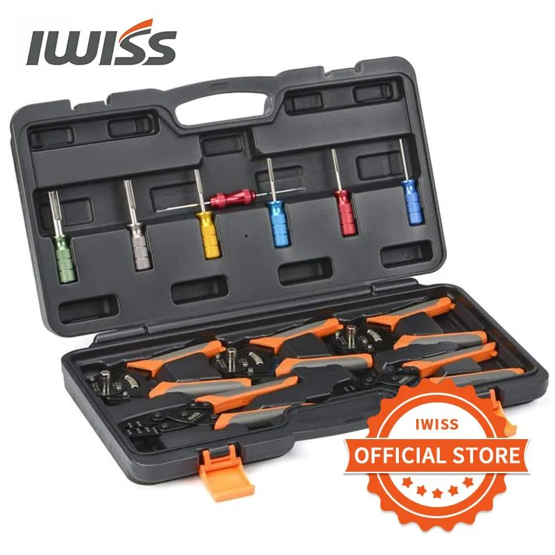 Tang Iwiss Kitdc01 Automotive Rapair Mult Tool Kit Tool Tools Tools Set Retroval Tools for Deutsch Terminals Weather Pack Pack Terminals