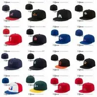 Wholesale All Team Baseball Fitted Hats Letter SF On Field Cool Base Giants Sports Flat Full Closed Caps Mix Order For Base Ball Team F27-020