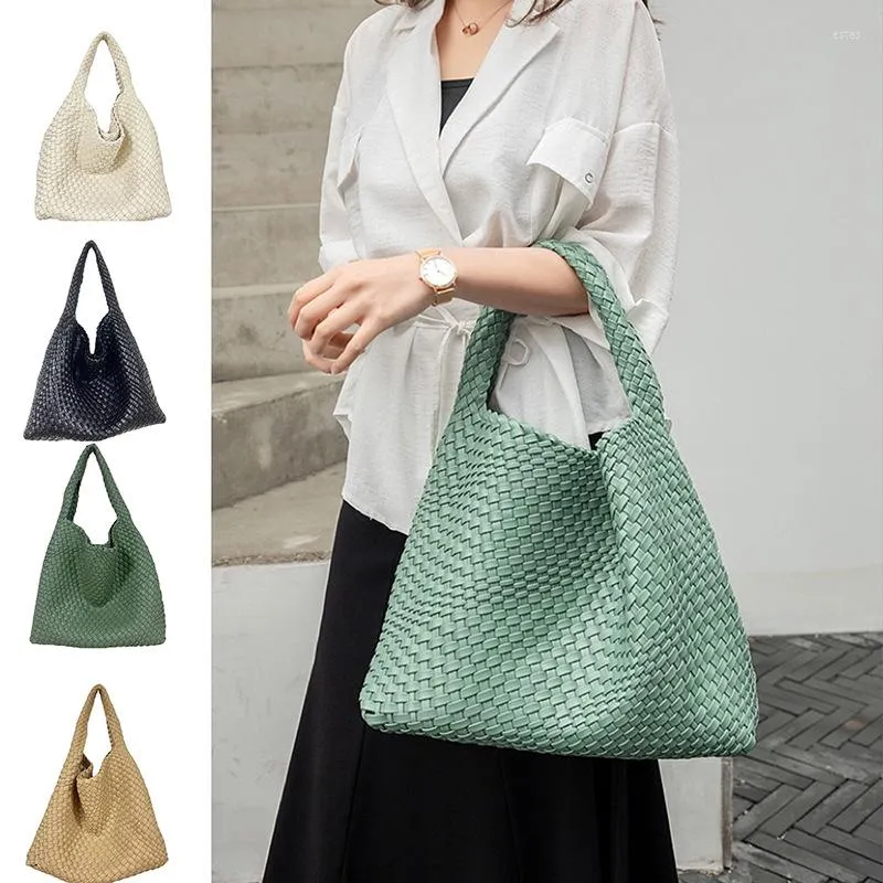 Bolsas de noite Moda Bolsa Bola Hobo Feminina Pu tricô e Bolsa de Business Green Braited Trabalho de negócios Summer Beach 2023