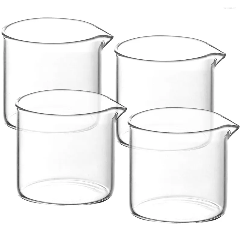 Ensembles de vaisselle 4 pièces verre Transparent clair ménage café crémier conteneur petit pichet