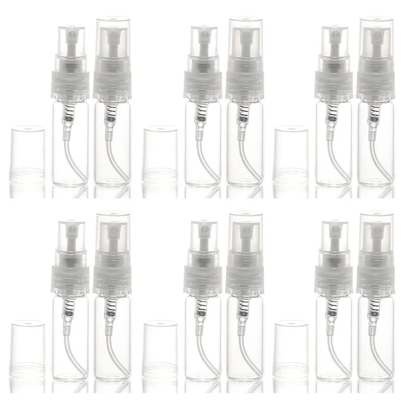 3 ml 3cc återfyllningsbar atomizermini eterisk olja parfym prov tom pump spray glasflaska otiht