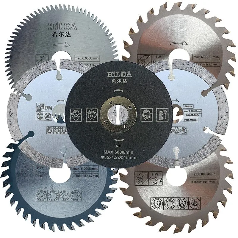 Zaagbladen 7Pcs/Lot 85x15mm Extra Cutting Blades Wheels Discs For Home Decorate Mini Hand Multi Circular Saw Hilda Power Tool Accessories.