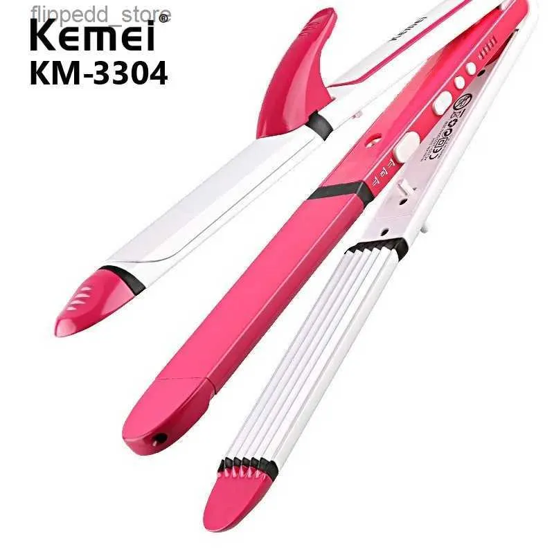 Curling Irons Kemei Electric Hair Retrener Curler KM-3304 Profesjonalna powłoka ceramiczna 3 w 1 Iron Curler Curling Iron Hair Stylizacja Q231128