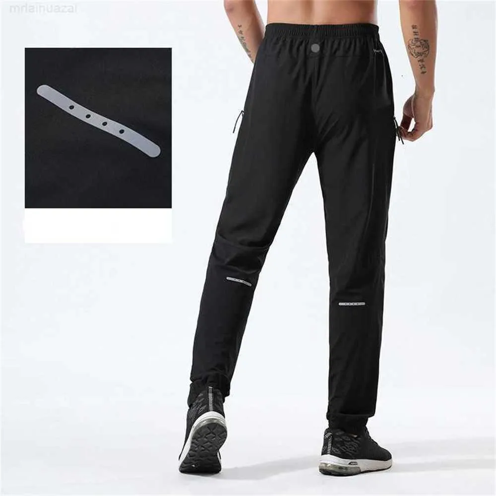 LL Men Jogger Long Pants Sport Yoga Outfit Quick Dry Gym Fockets Sweat Antings Брюки мужская повседневная эластичная талия Fitness L0562LQR6