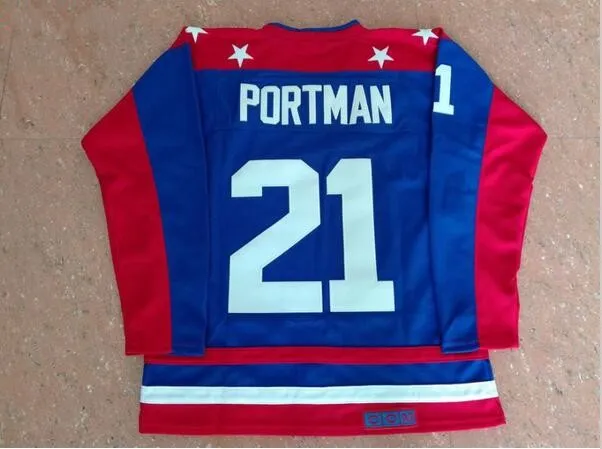 Dean Portman Dean Portman #21 Movie Hockey Jersey Bash Brothers