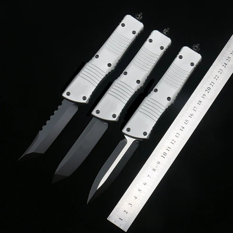 DQF Version MiRo-Silvery White C-T knife D2 Steel Blade 6061-T6 Aluminum Alloy Handle Hunting Folding Outdoor Camping EDC Tool Pocket MT Knives