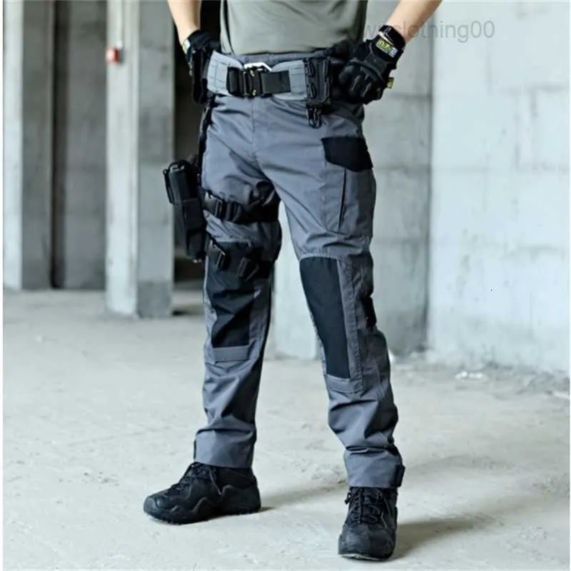 Pantalon cargo tactique militaire pour hommes, pantalon de Combat vert de l'armée, multi-poches, uniforme gris, Paintball Airsoft, vêtements de travail d'automne S-3XL