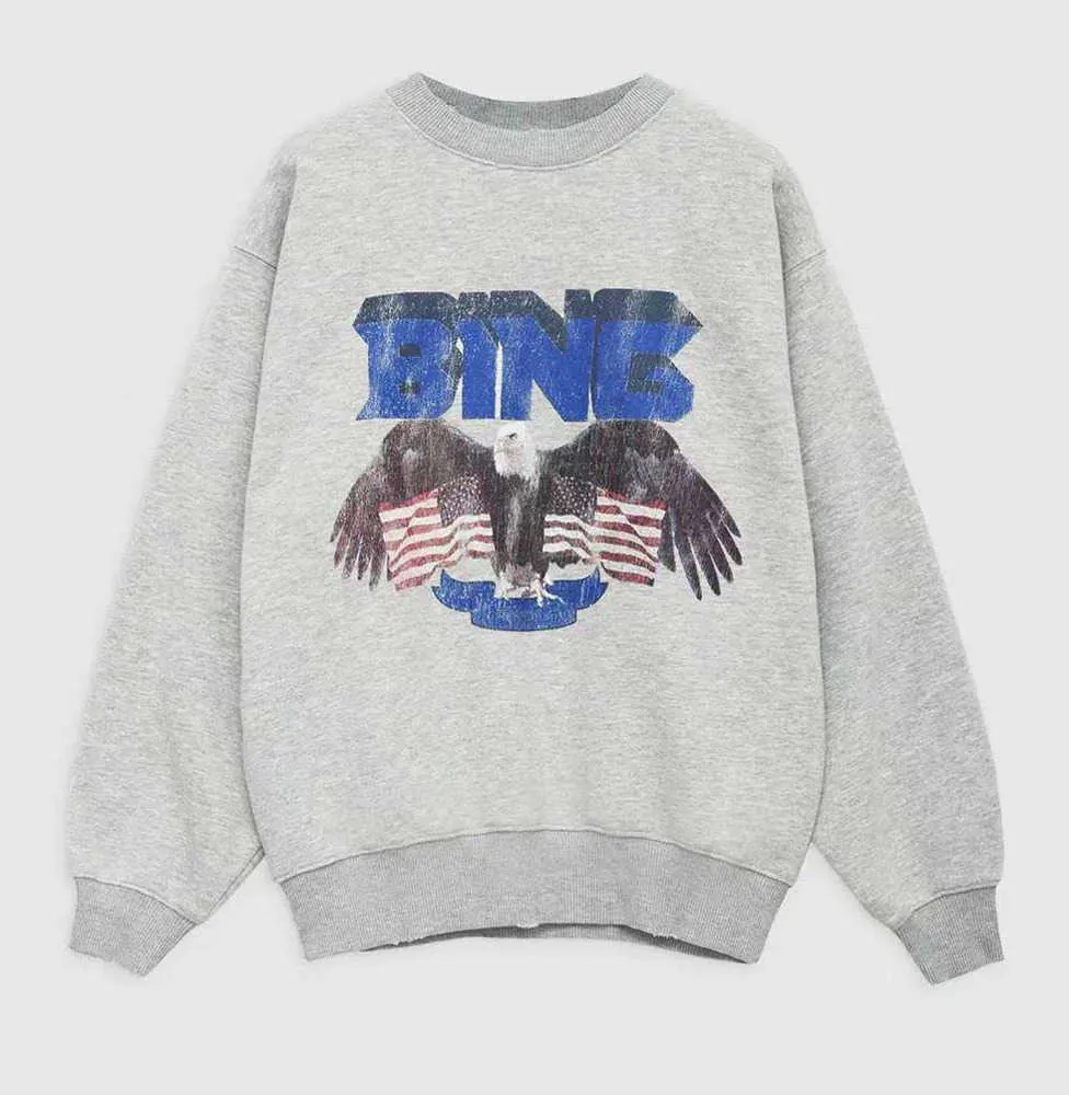 AB Bing Niche Classic Eagle Sweatshirts 디자이너 스웨터 풀오버 까마귀 여자 Fleece Sweatshirt Tops