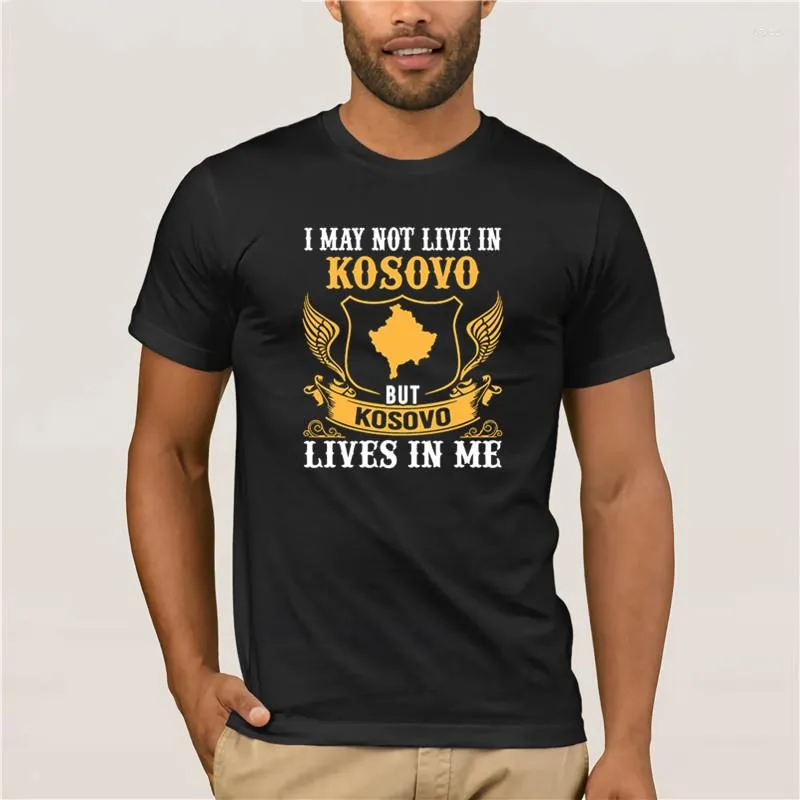 Men's T Shirts Cotton Brand Men Shirt Kosovo Lives In Me Fashion Summer T-shirt Mens Short Sleeve