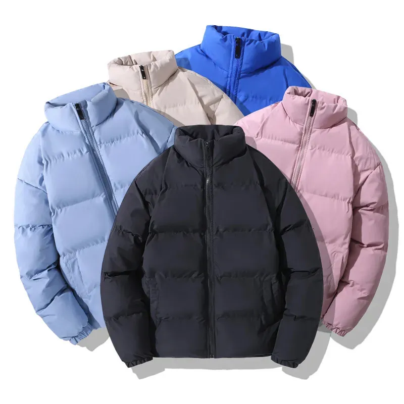 Męskie Parkas Men Harajuku ciepłe bąbelki płaszcz zimowy 2023 Streetwear Solid Black Man Korean Fashion Puffer Jackets Coats 9988 231128