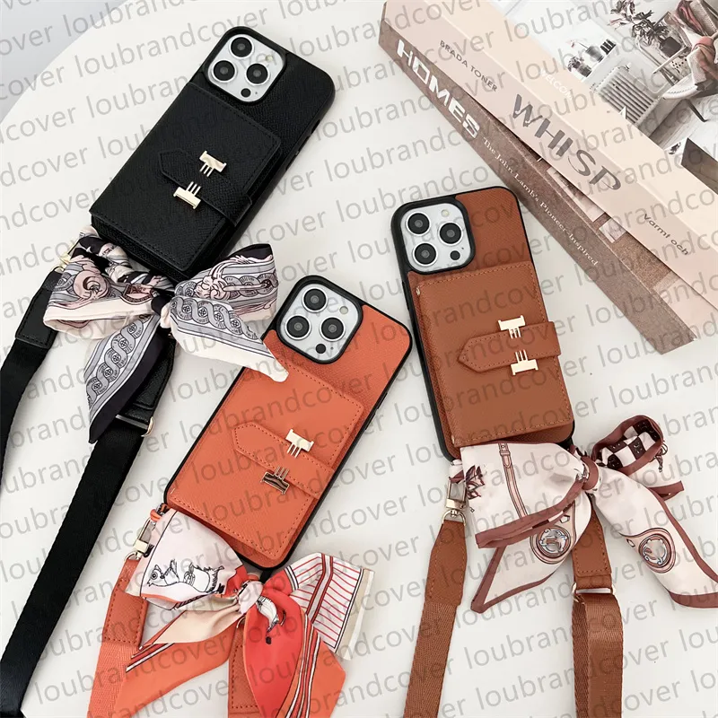 Women Crossbody Bag Designer Case Telefon dla iPhone 15 Pro Max Case Apple iPhone 14 Pro Max 13 12 11 15 Plus uchwyty na karty skrzynki portfel torebki mobilne szaliki