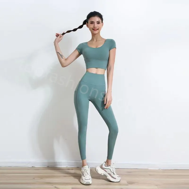 Lus Designer Fitness Athletic Solid Yoga Pants Womens Leggings Girls High  Waist Running Outfits Woman Sports Legging Ladies Pants Workout From  Topfashionshop1688, $17.76