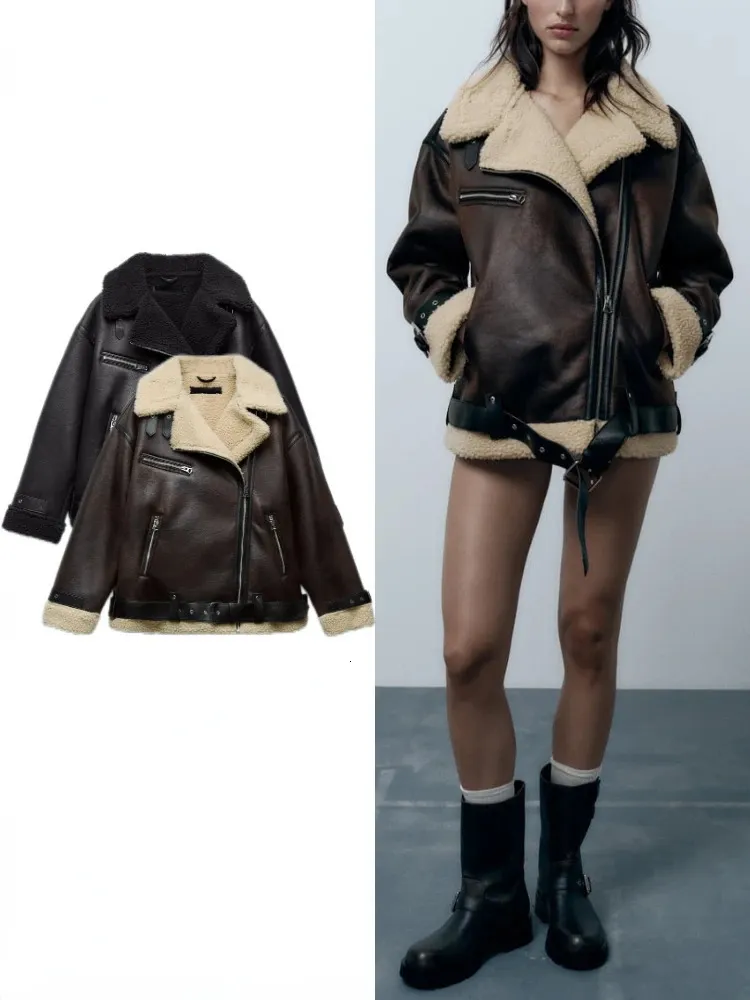 leather double faced coat