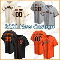 Custom Jersey 28 Buster Posey  Baseball 35 Brandon Crawford Giants 22 Will Clark Madison Bumgarner Brandon Belt Alex Dickerson Jersey