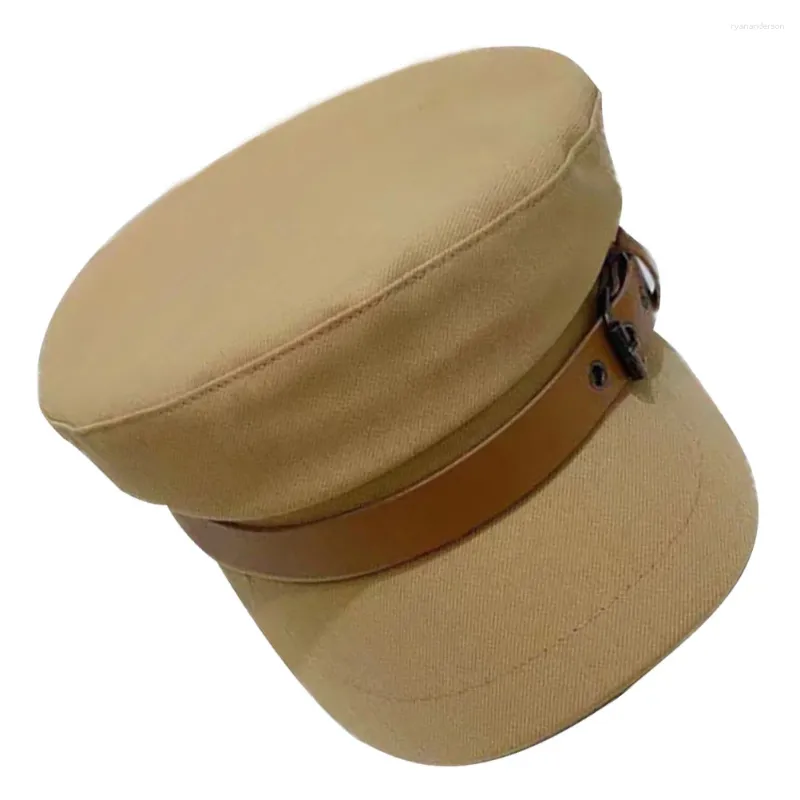 Berets Buckle Beret Stylish Women Peaked Caps Hat Lady All-match Cotton Cloche Hats