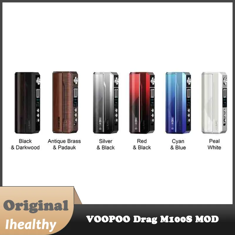 Original VOOPOO Drag M100S Box Mod 100W Supports Single 18650/21700 Battery GENE. TT 2.0 Chip Electronic Cigarette Vaporizer