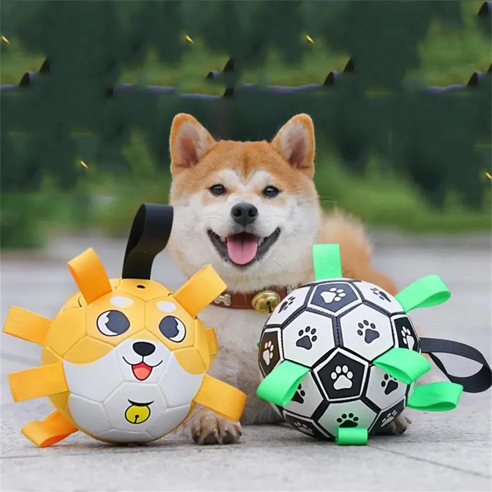 Toys Dog Toy Ball Biteresistant Selfhealing Football Interactive Boring Training levererar små och medelstora hundelastiska bollar