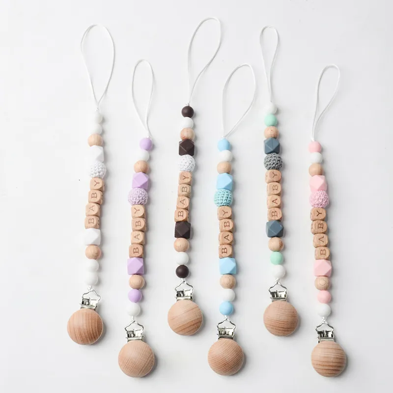 Pochodnicy Pacifier Clips# Baby spersonalizowany łańcuch klipów z nazwą DIY Prezenty Diy Dummy Nipples Uchwyt Klipy Zęby Zabawki Antilost Babies Akcesoria 230427