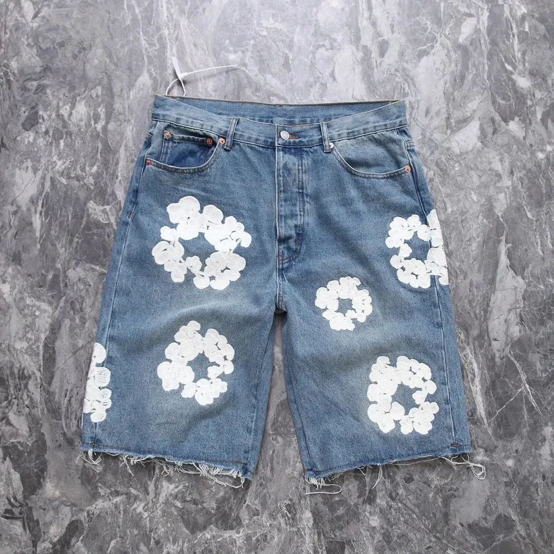 【HI FI FNK】Lad Bermuda Denim DHgate.com:Denim Shorts for Men | Luxury Jean Flower Diamond