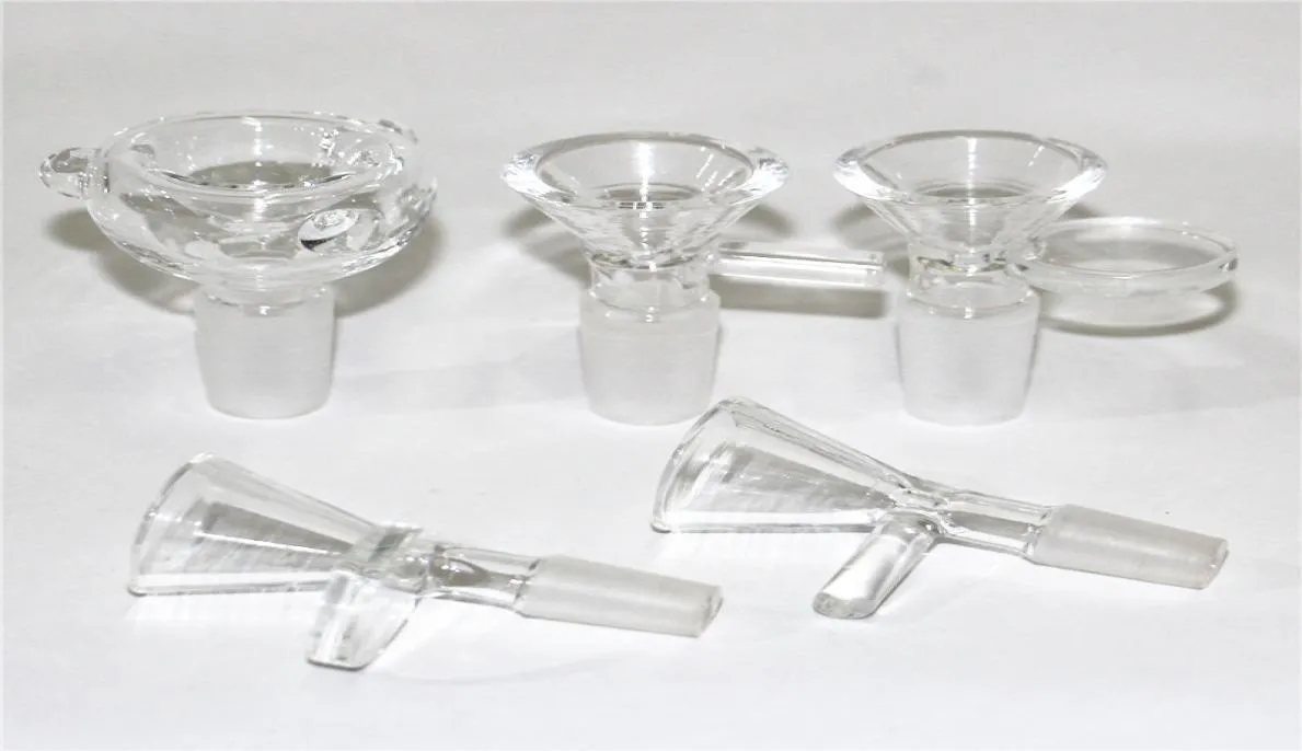 Waterpijp Pruik Wag Glazen Kom Met Handvat Kleurrijke 10mm 14mm Bong Bowls Tabak Kom Stuk Roken Accessoires Voor Glazen Beker Waterpijpen6842387