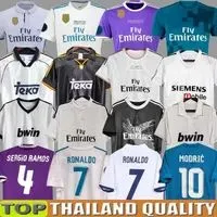 reAL mADRIds Retro Soccer Jersey KAKA McMANAMAN SEEDORF long sleeve football t shirt GUTI Ramos CARLOS 13 14 15 16 17 18 RONALDO ZIDANE Beckham RAUL 01 02 03 04 05 finals