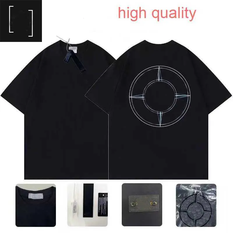 23SS New Stone Design Stoneisland Großhandel Poloshirt Mode T-Shirts Männer schwere Baumwolle Soild Herrenbekleidung mit kurzen Ärmeln 19 QADC