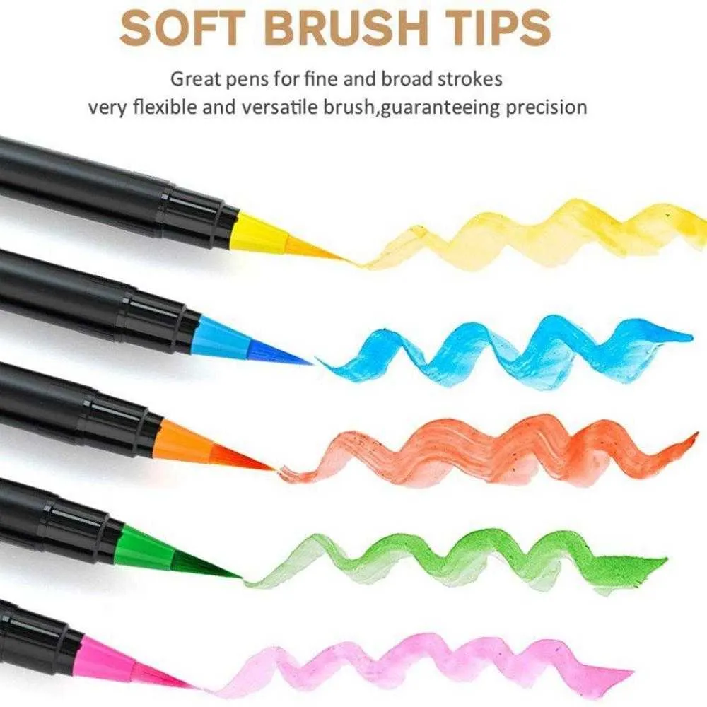 Brush Markers 20 Colors Washable